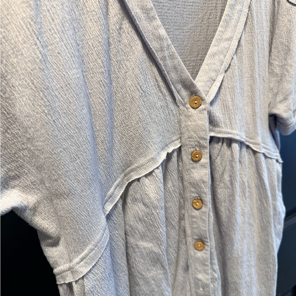 Henson Light Blue Button-Down Jumpsuit - Picture 3 of 9